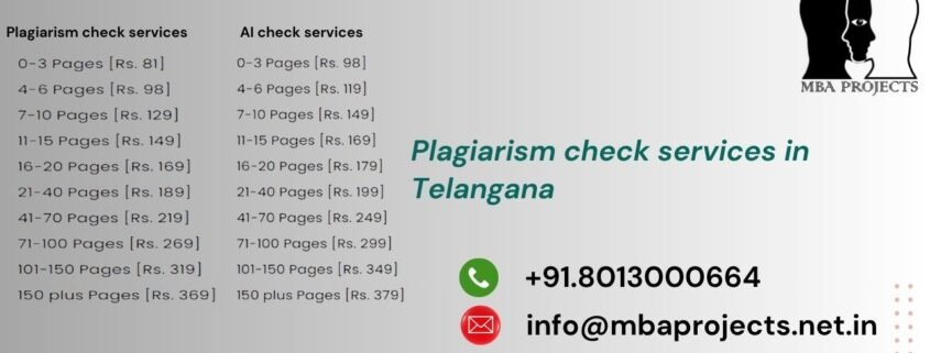 Plagiarism check services in Telangana