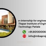e-internship for engineering students Thapar Institute of Engineering and Technology Patiala
