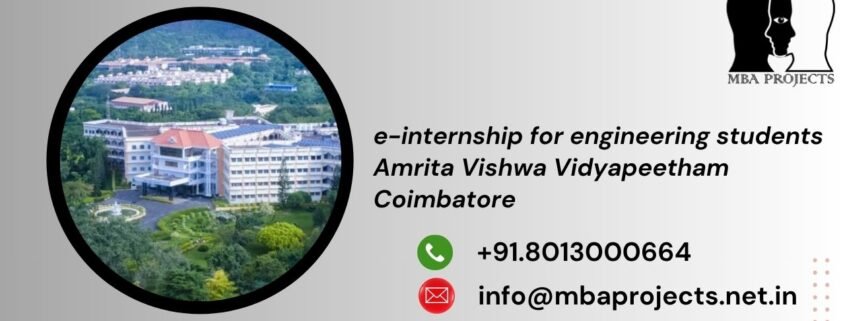 e-internship for engineering students Amrita Vishwa Vidyapeetham Coimbatore