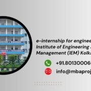 e-internship for engineering students Institute of Engineering and Management (IEM) Kolkata