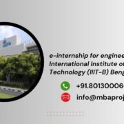 e-internship for engineering students International Institute of Information Technology (IIIT-B) Bengaluru