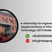 e-internship for engineering students Jaypee Institute of Information Technology (JIIT) Noida