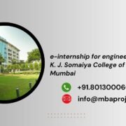 e-internship for engineering students K. J. Somaiya College of Engineering Mumbai