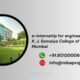 e-internship for engineering students K. J. Somaiya College of Engineering Mumbai