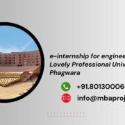 e-internship for engineering students Lovely Professional University (LPU) Phagwara