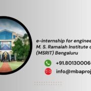 e-internship for engineering students M. S. Ramaiah Institute of Technology (MSRIT) Bengaluru