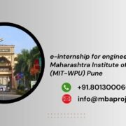 e-internship for engineering students Maharashtra Institute of Technology (MIT-WPU) Pune