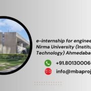 e-internship for engineering students Nirma University (Institute of Technology) Ahmedabad