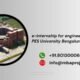 e-internship for engineering students PES University Bengaluru