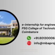 e-internship for engineering students PSG College of Technology Coimbatore