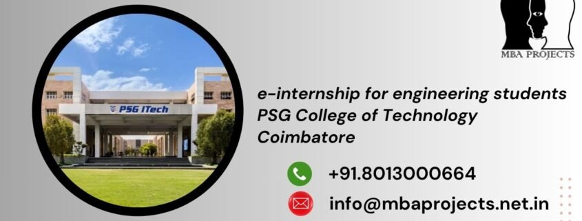 e-internship for engineering students PSG College of Technology Coimbatore