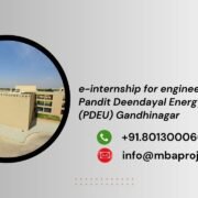 e-internship for engineering students Pandit Deendayal Energy University (PDEU) Gandhinagar