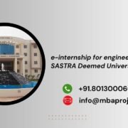 e-internship for engineering students SASTRA Deemed University Thanjavur