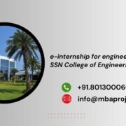 e-internship for engineering students SSN College of Engineering Chennai