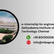 e-internship for engineering students Sathyabama Institute of Science and Technology Chennai