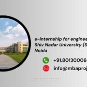 e-internship for engineering students Shiv Nadar University (SNU) Greater Noida