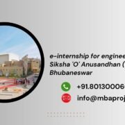 e-internship for engineering students Siksha O Anusandhan (SOA) Bhubaneswar